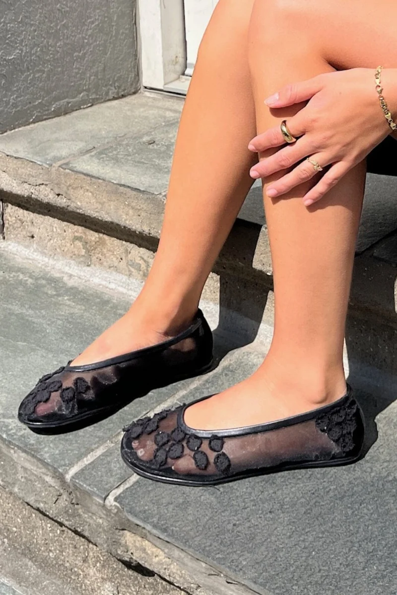 Copenhagen Shoes - Ballerina Net CS8600 - 0001 - Black