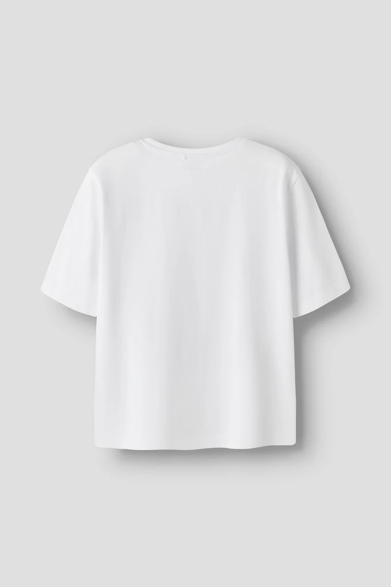 Name It - Nkfmara Kpop Ss Nreg Top Box Lnoos Sky - 5165488 Bright White