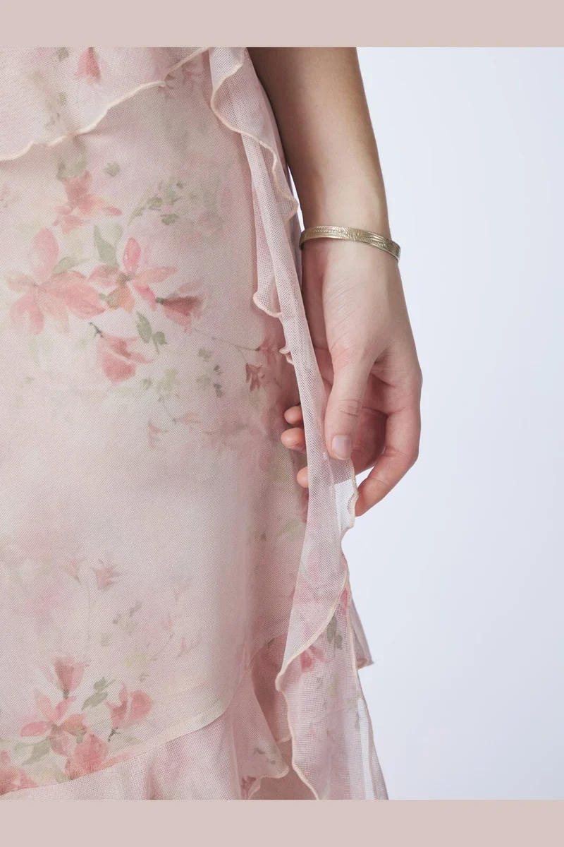 Neo Noir - Adelle Frill Mesh Dress 169391 - 754 - Light Pink