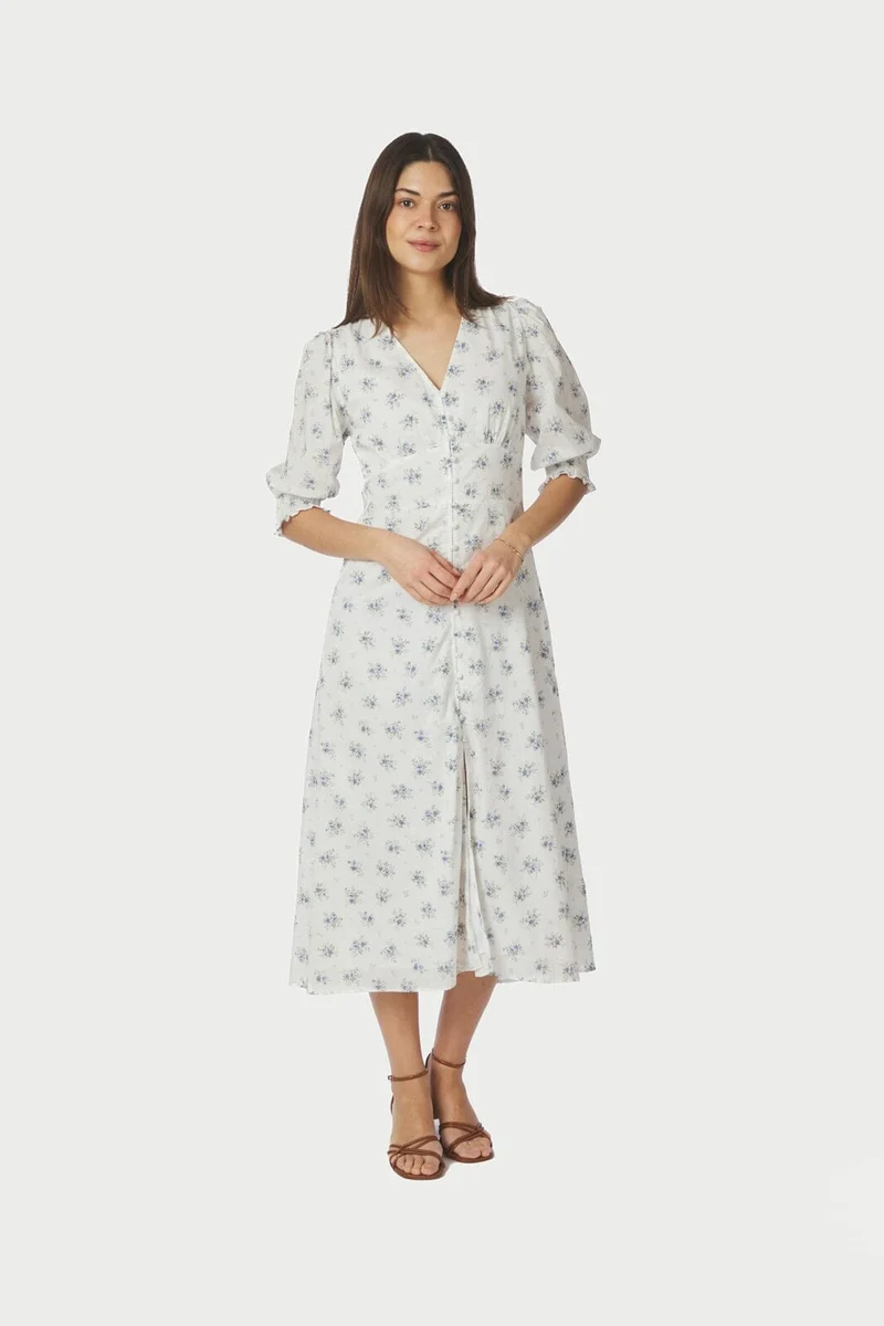 Neo Noir - Valley Flowing Dress 169387 - 145 - Light Blue