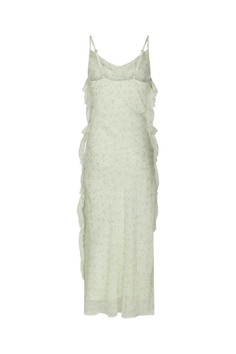 Neo Noir - Belena Leafy Ditsy Dress 169358 - 154 - Light Green