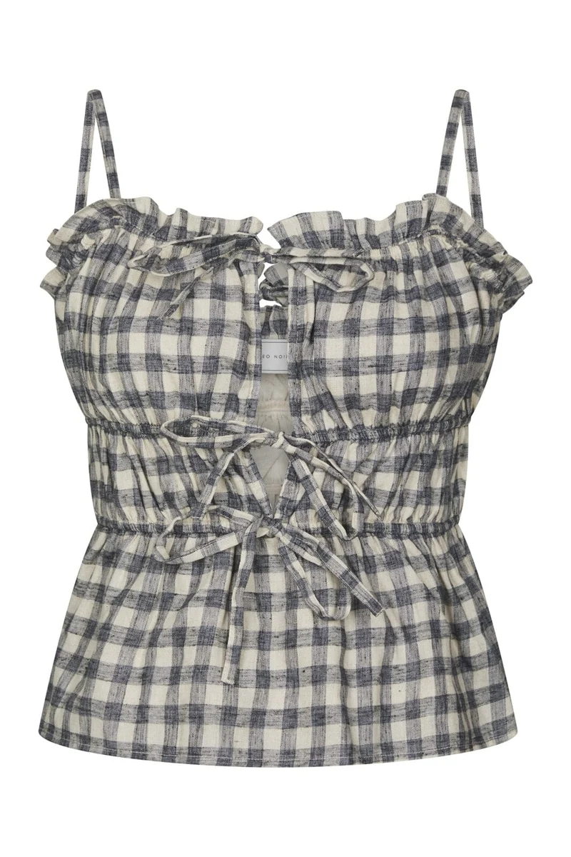 Neo Noir - Seylor Check Top 169349 - 100 - Black
