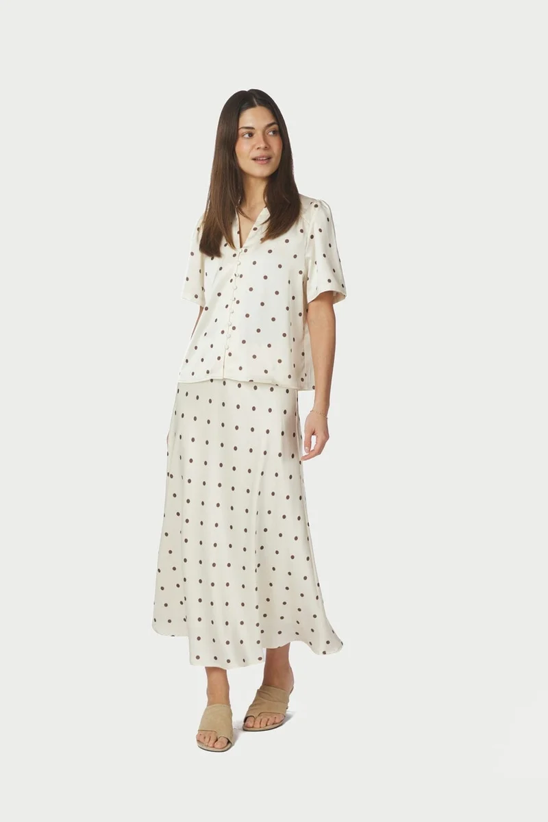 Neo Noir - Bovary Dotted Skirt 169340 - 122 - Creme