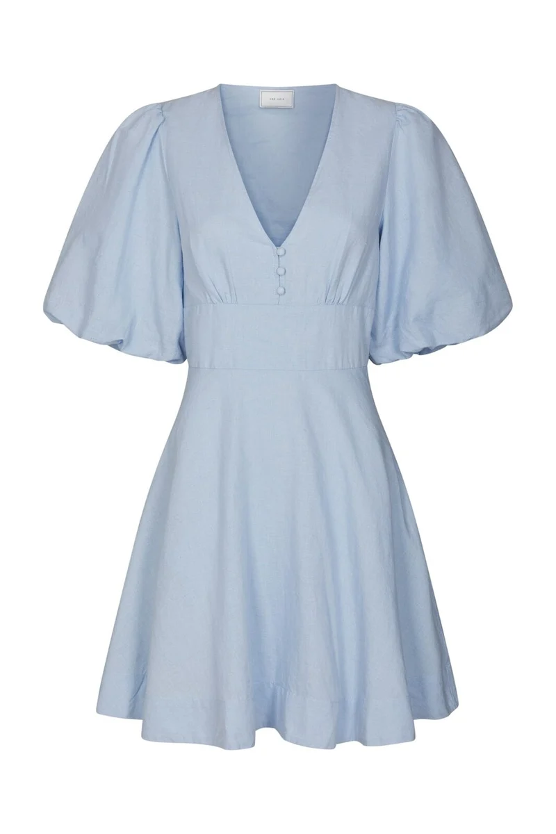 Neo Noir - Halli Linen Dress 169330 - 145 - Light Blue