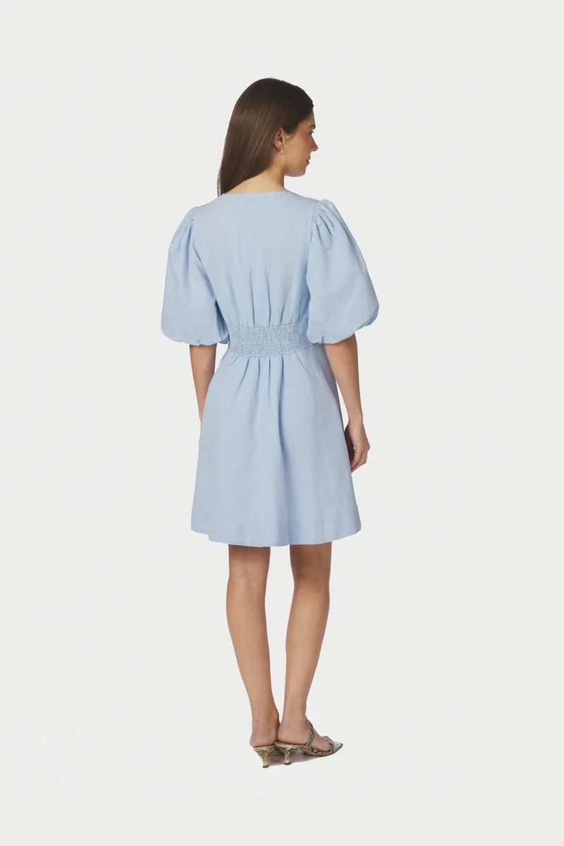 Neo Noir - Halli Linen Dress 169330 - 145 - Light Blue