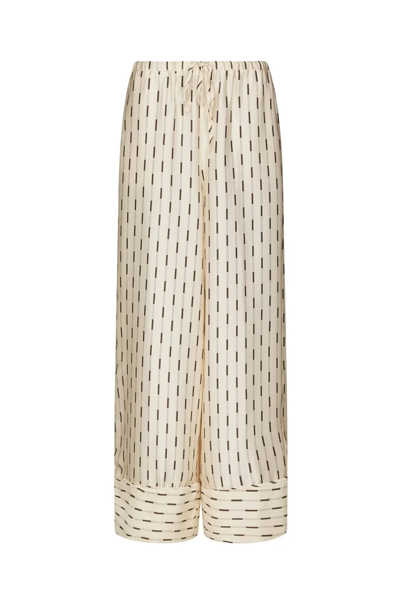 Neo Noir - Sora Print Pants 169279 - 122 - Creme