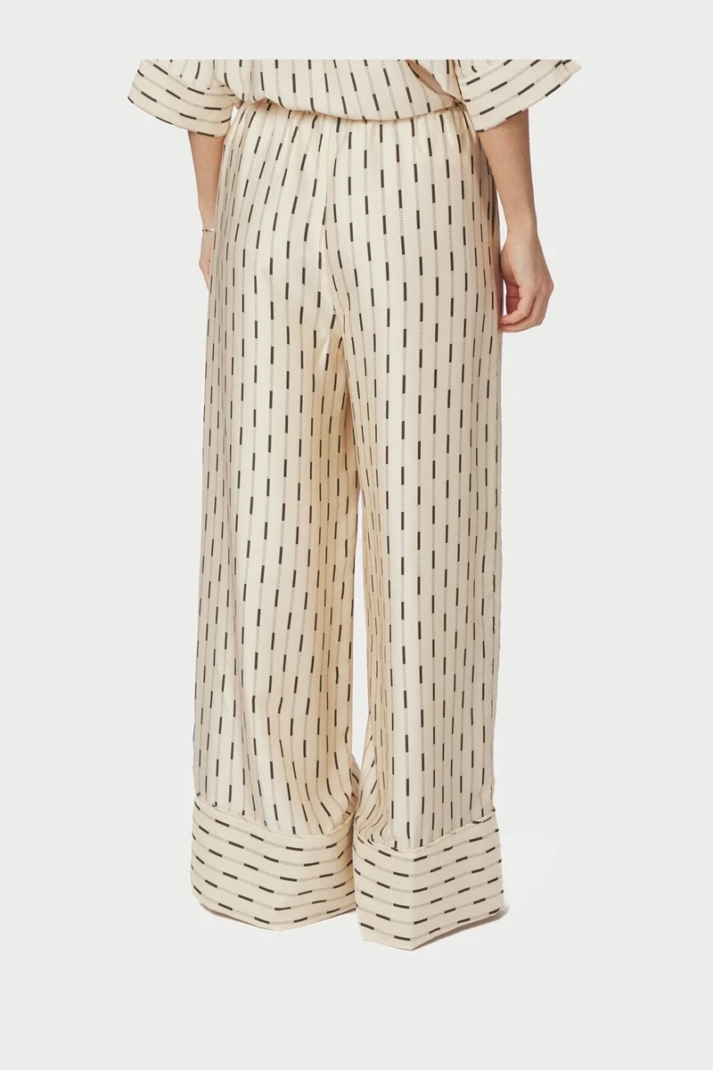 Neo Noir - Sora Print Pants 169279 - 122 - Creme