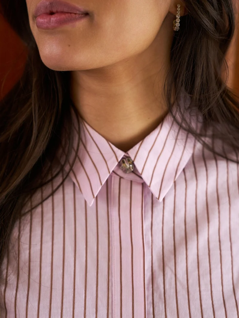Neo Noir - Frannie Structure Stripe Shirt 169900 - 754 - Light Pink