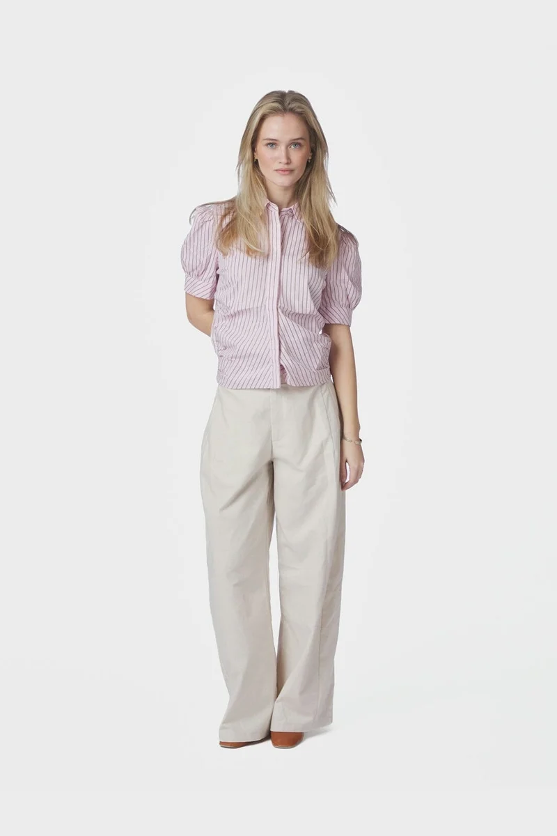 Neo Noir - Frannie Structure Stripe Shirt 169900 - 754 - Light Pink