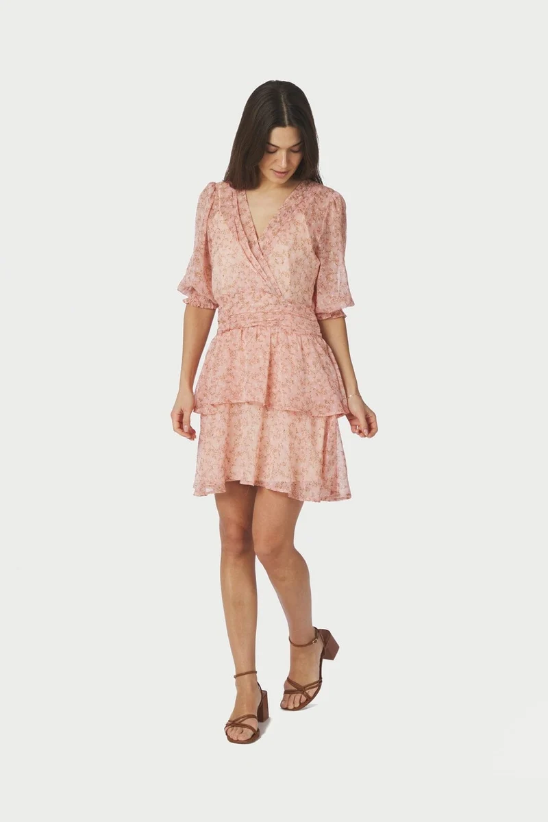 Neo Noir - Rikka Ditsy Floral Dress 169247 - 824 - Rose Blush