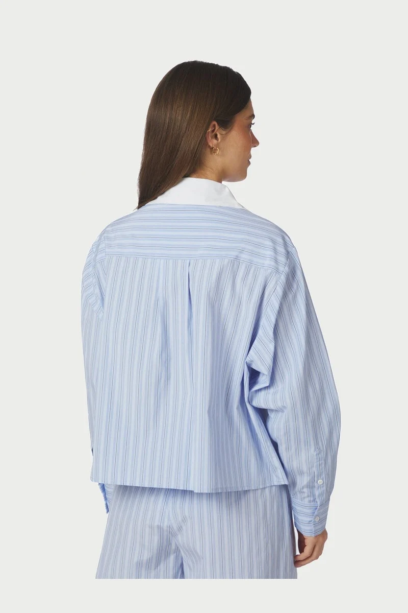 Neo Noir - Delfia Stripe Shirt 169224 - 665 - Light Blue Stripe