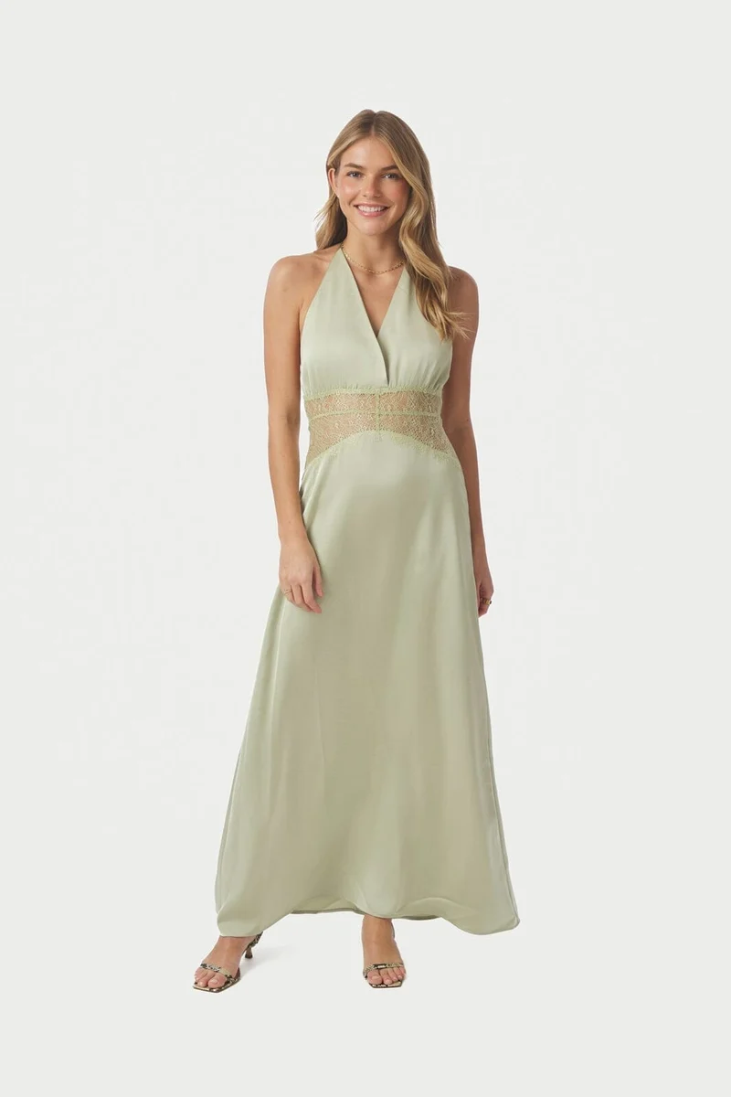 Neo Noir - Jasine Heavy Sateen Dress 169175 - 153 - Mint