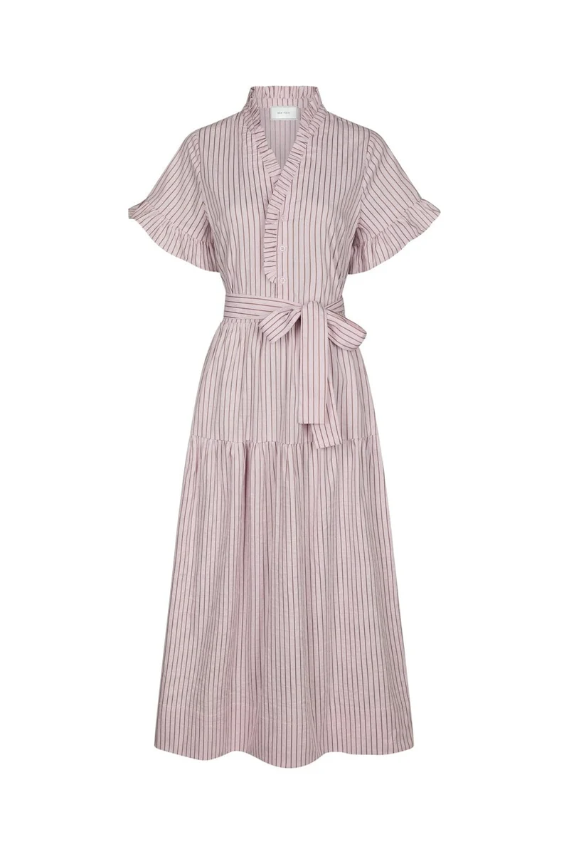 Neo Noir - Nessie Structure Stripe Dress 169739 - 754 - Light Pink