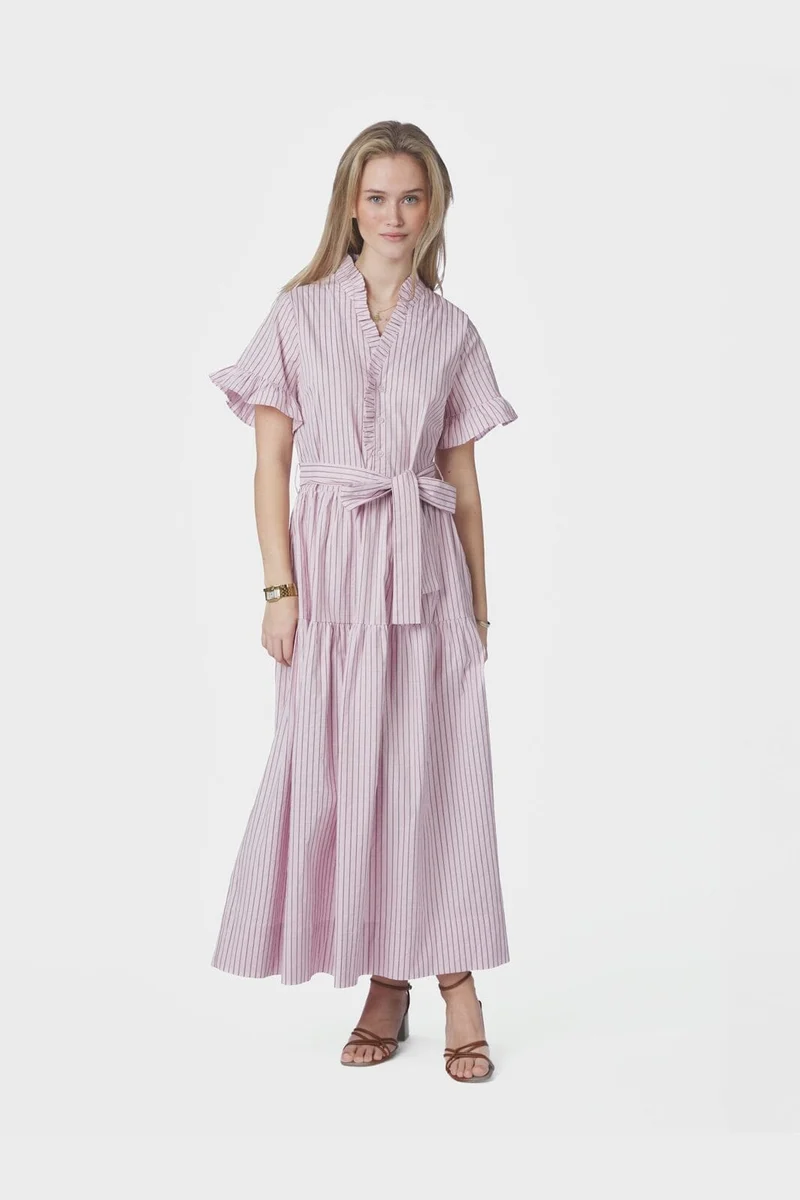 Neo Noir - Nessie Structure Stripe Dress 169739 - 754 - Light Pink