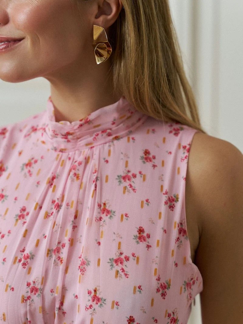 Neo Noir - Dori Print Dress 168695 - 165 - Rose