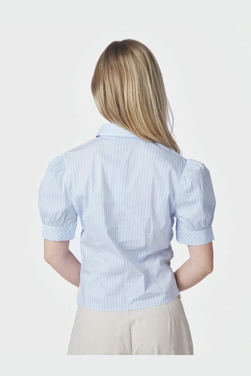 Neo Noir - Frannie Soft Stripe Shirt 169738 - 145 - Light Blue