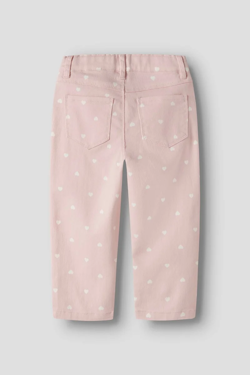 Name It - Nmfbella Twill Pant 3217-Yf - 5042556 Lotus Hearts