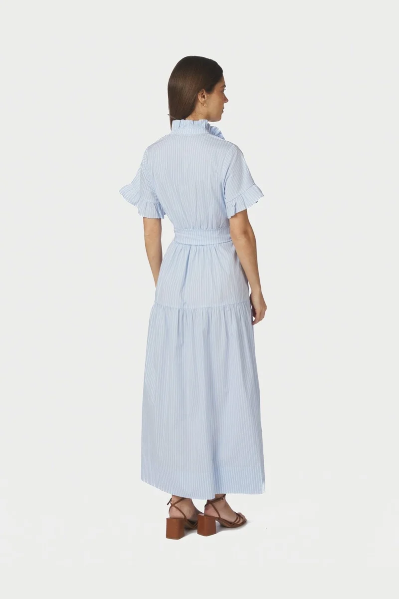 Neo Noir - Nellie Soft Stripe Dress 168230 - 145 - Light Blue
