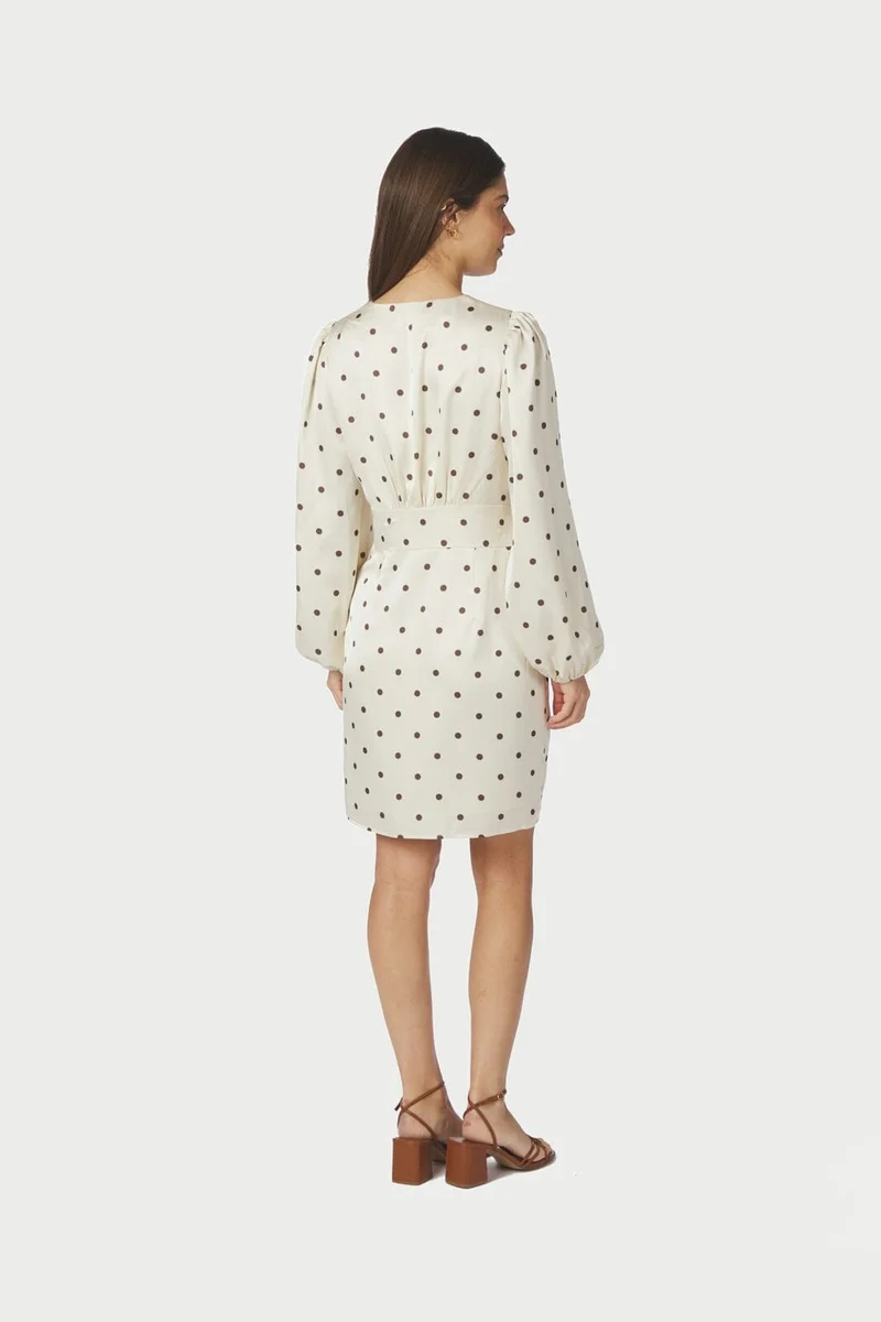 Neo Noir - Mabel Dotted Dress 167928 - 122 - Creme