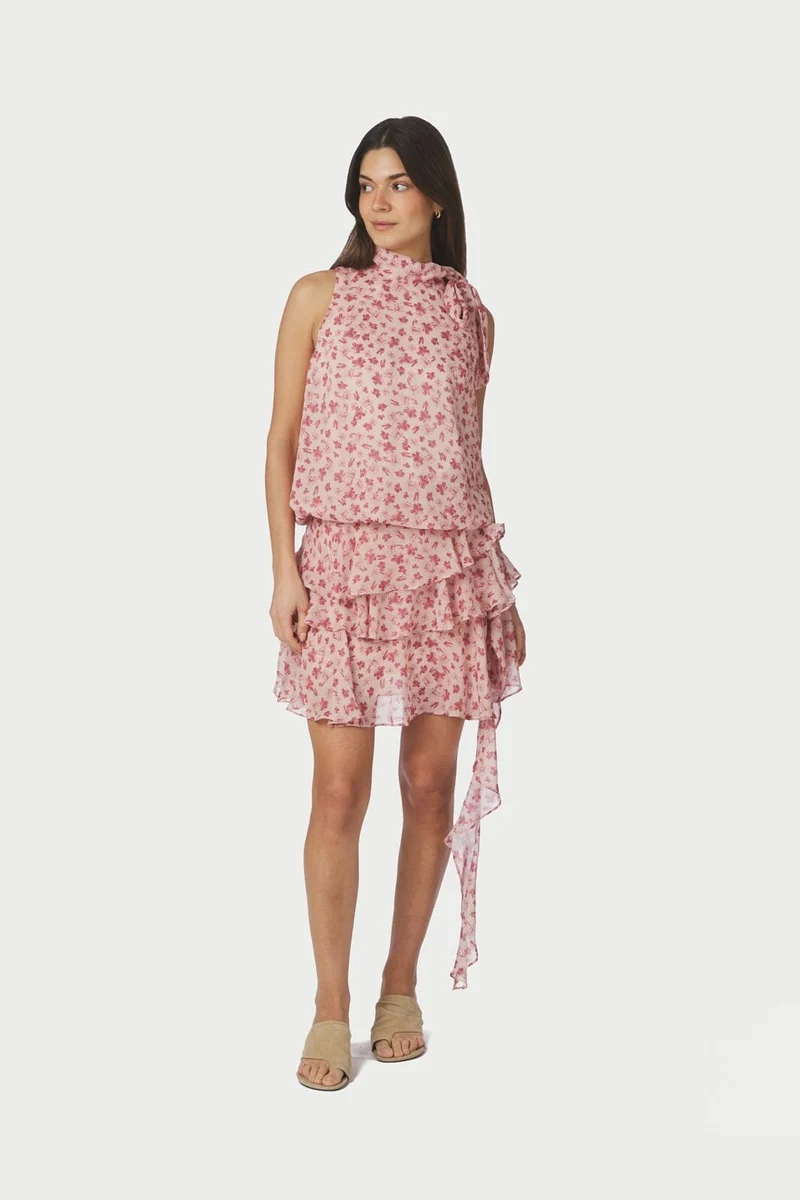 Neo Noir - Ginla Flower Skirt 167924 - 630 - Dusty Rose