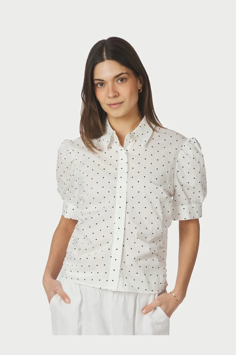 Neo Noir - Frannie Dot Shirt 166006 - 121 - Off White