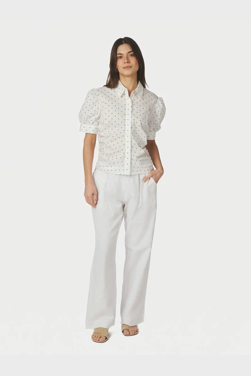 Neo Noir - Frannie Dot Shirt 166006 - 121 - Off White