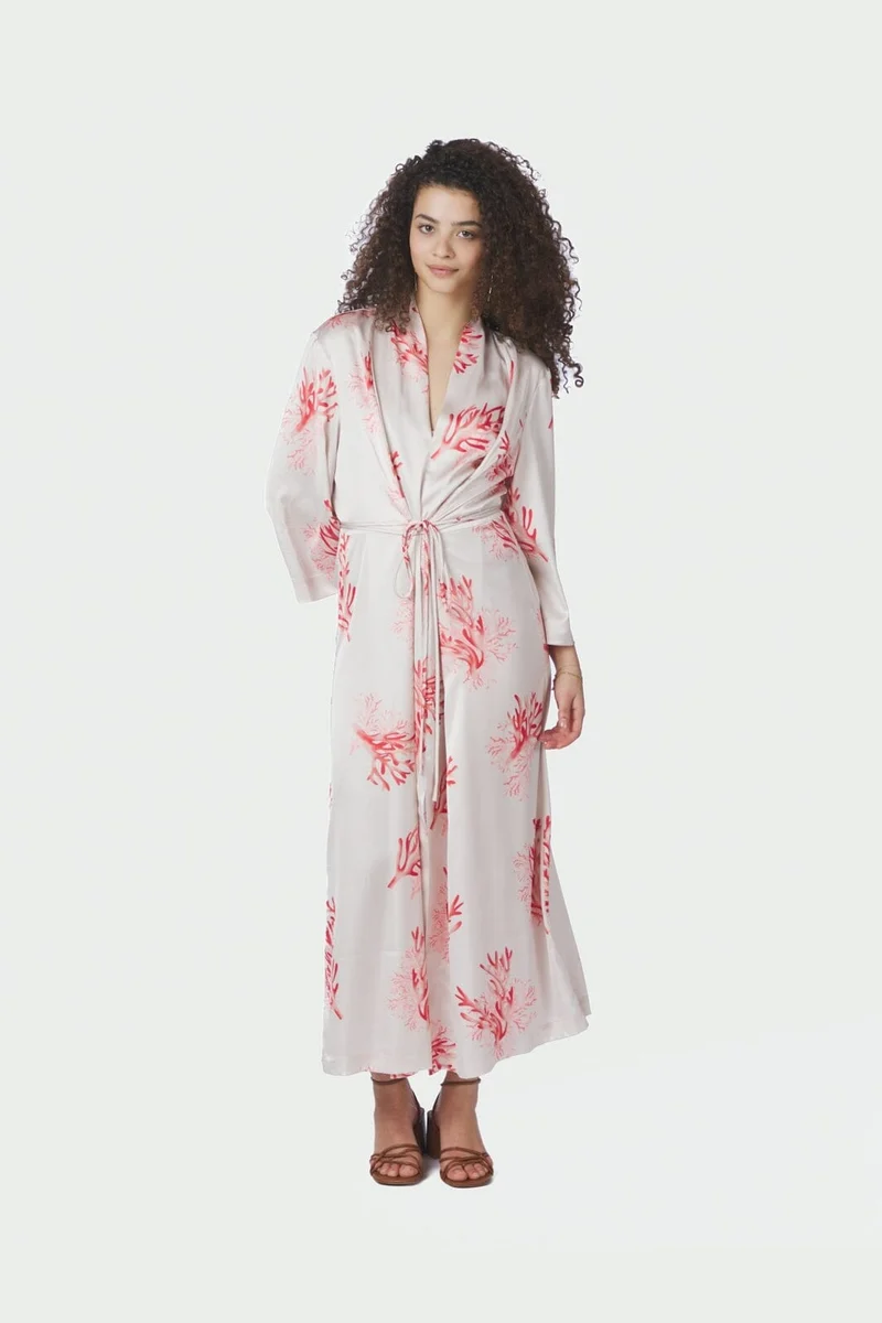 Neo Noir - Shane Wrap Dress 165272 - 163 - Coral