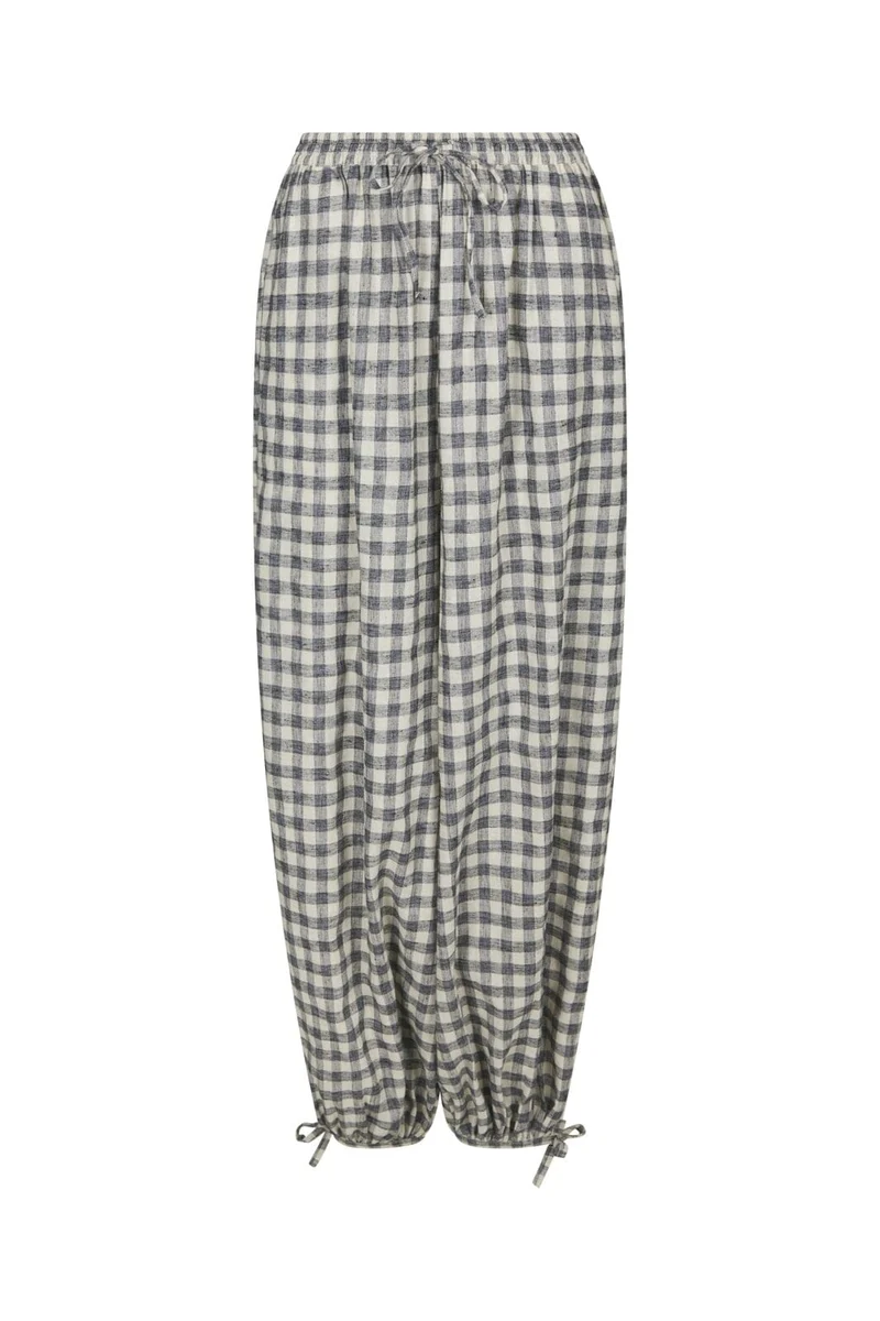 Neo Noir - Roxane Balloon Check Pants 169626 - 100 - Black