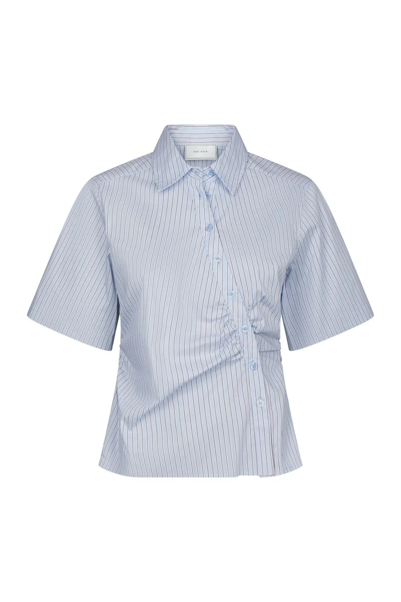 Neo Noir - Hazell Stripe Shirt 169490 - 145 - Light Blue