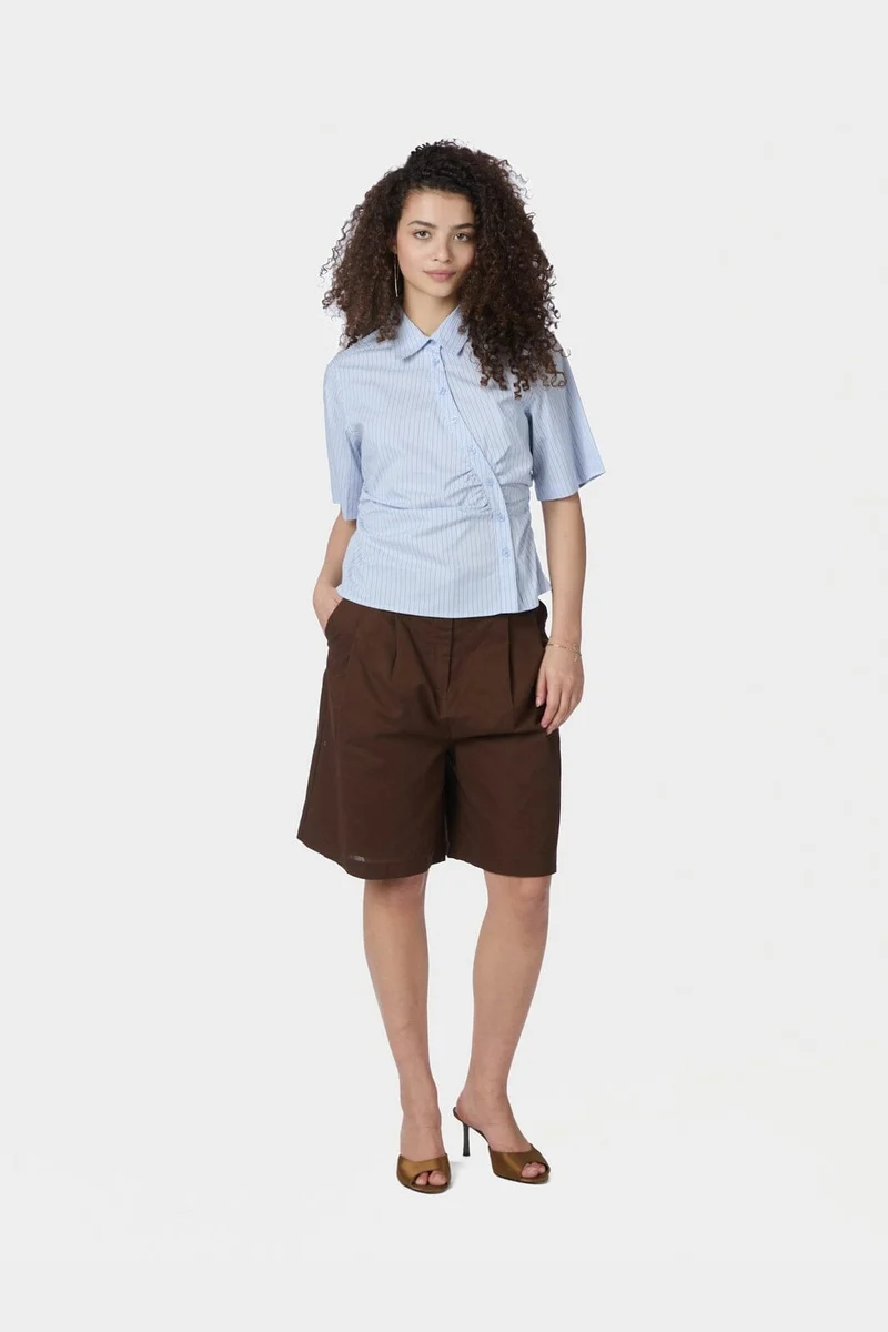 Neo Noir - Hazell Stripe Shirt 169490 - 145 - Light Blue