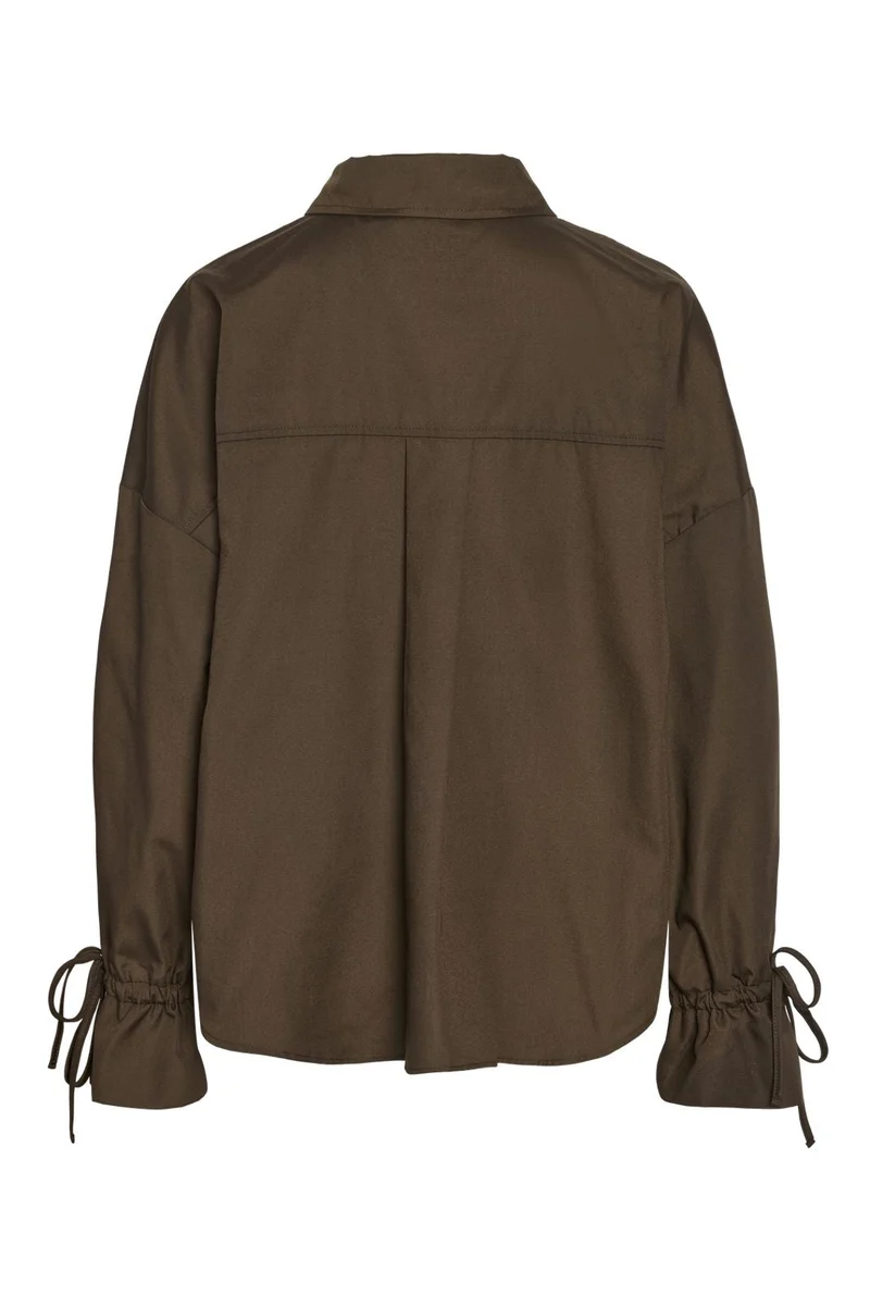 Noisy May - Nmfjola L/S Shirt - 5086502 Chocolate Brown