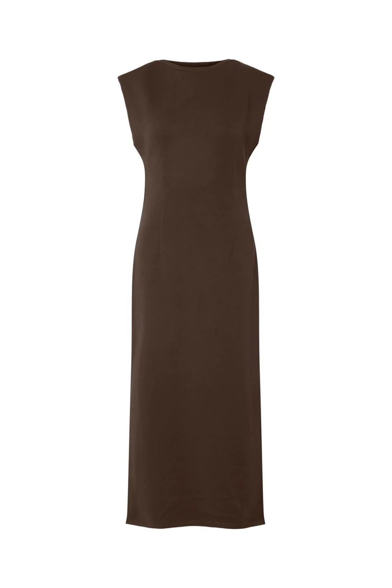 YAS - Yaspina Sl Long Dress - 5105488 Chocolate Brown