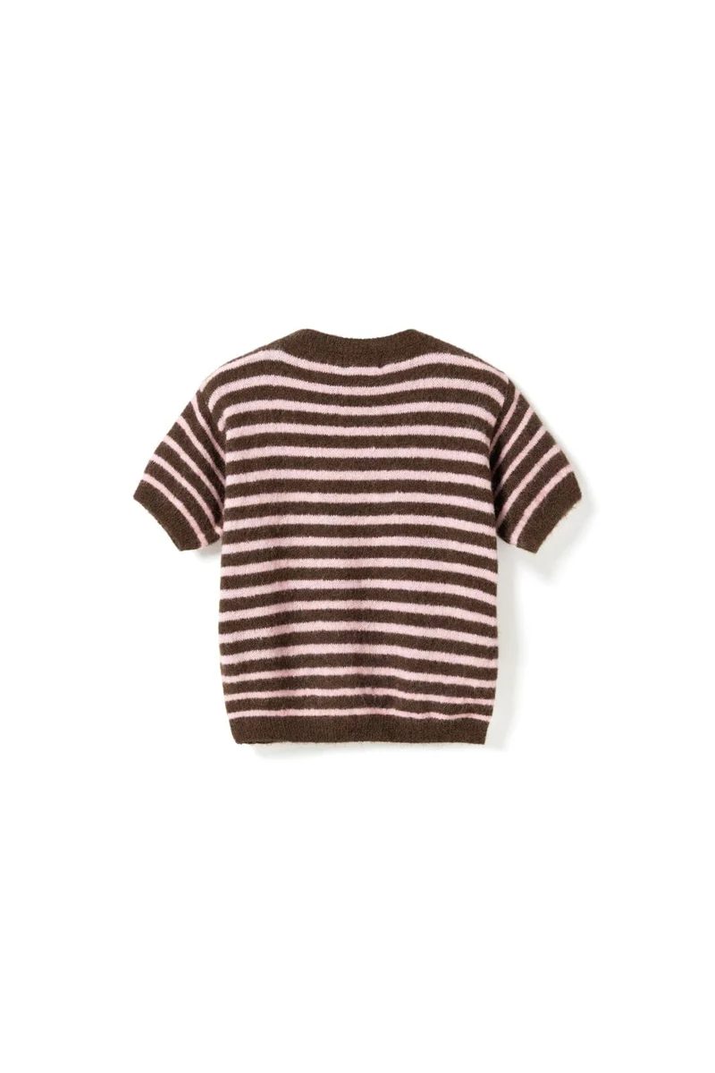 Noella - N-Monikah Ss Knit 16570003 - 1537 - Brown Rose Stripe