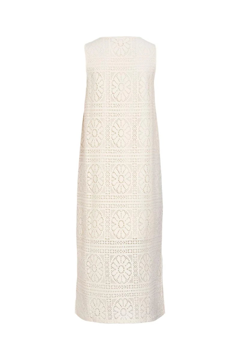 Vila - Vimerinda V-Neck S/L Midi Dress/Vol/Rs - 4978545 Birch
