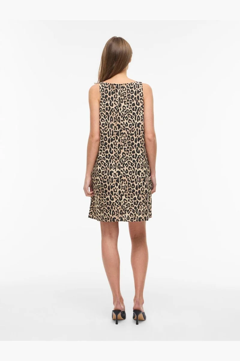 Vila - Viprisilla Pri S/L Boatneck Dress/Vol/2 - 4965938 Birch Leo