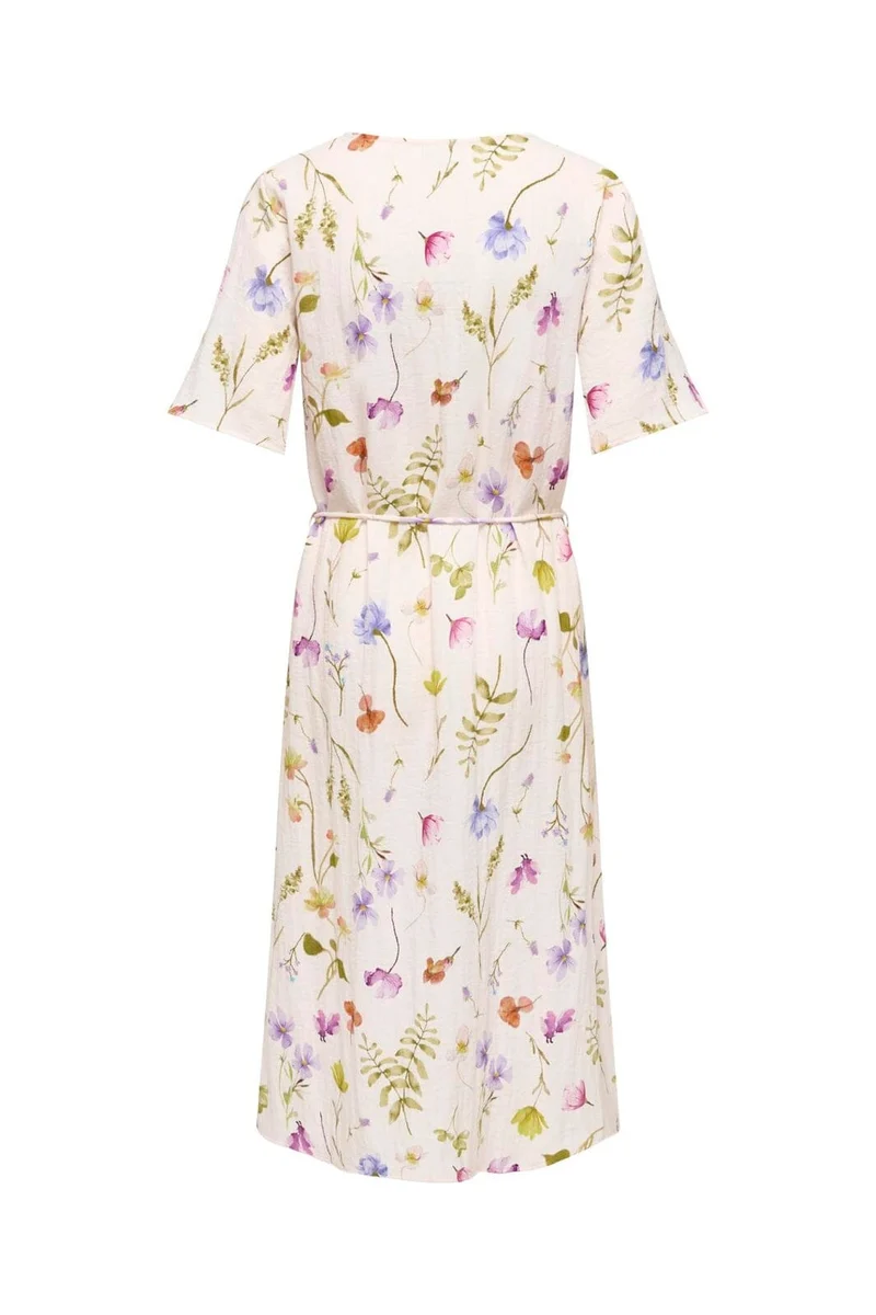 JDY - Jdyviola Life 2/4 Midi Dress - 4893946 Pristine Garden Flower