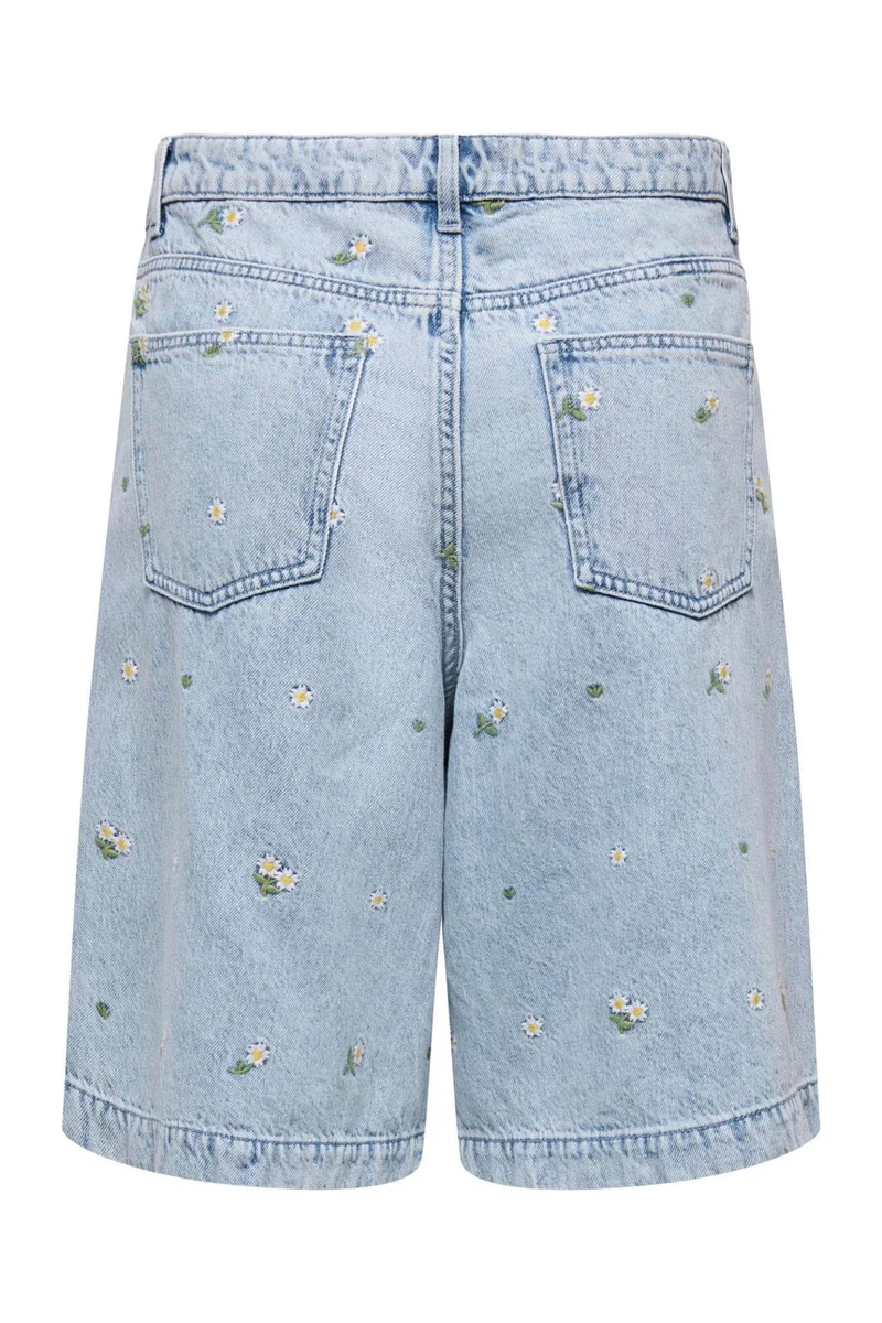 Only - Onldorsi-Cassie Emb Long Shorts Akm - 5031107 Light Blue Denim