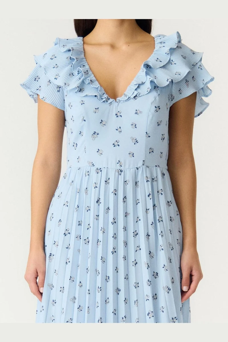 YAS - Yassvea Ss Ankle Dress - 5139743 Skyway Svea Print