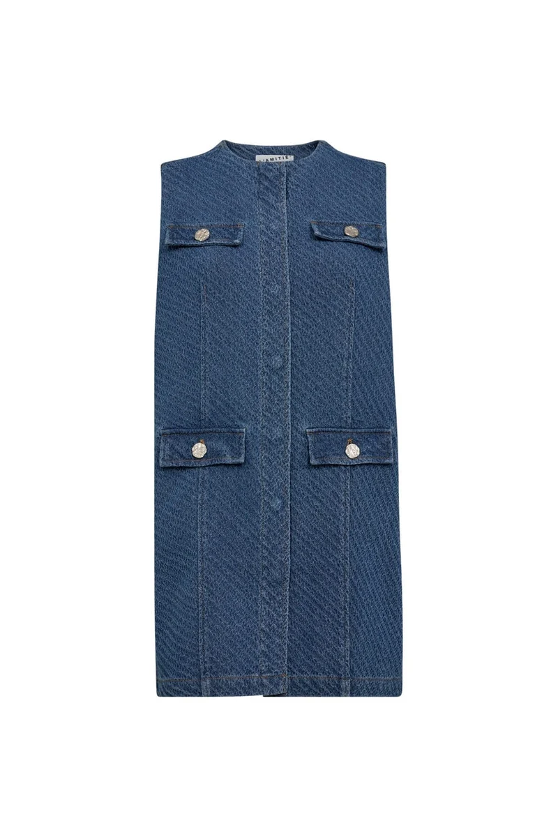 Haute L'Amitié - Bulky Denim Dress HL10138 - Denim Blue