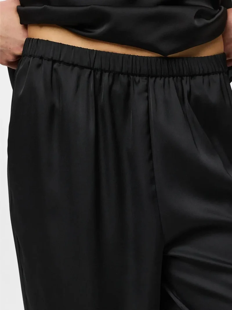 Pieces - Pcariel Wide Lace Pants Pp - 5093524 Black White Lace