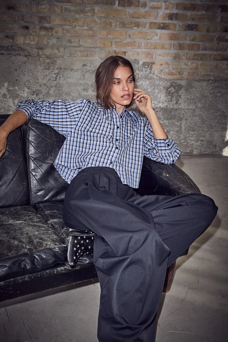 Haute L'Amitié - Isolde Check Shirt HL10828 - Blue Check