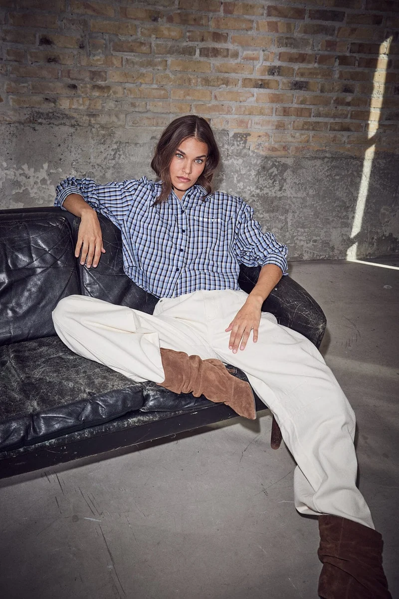 Haute L'Amitié - Isolde Check Shirt HL10828 - Blue Check