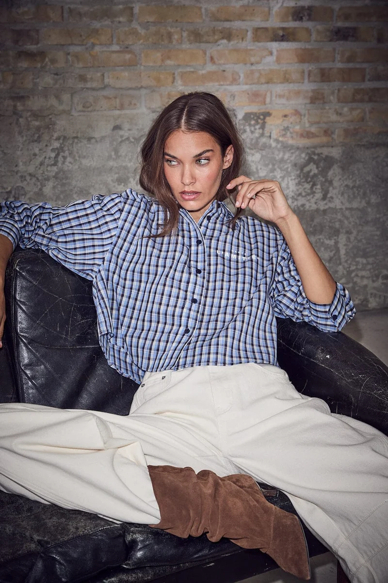 Haute L'Amitié - Isolde Check Shirt HL10828 - Blue Check