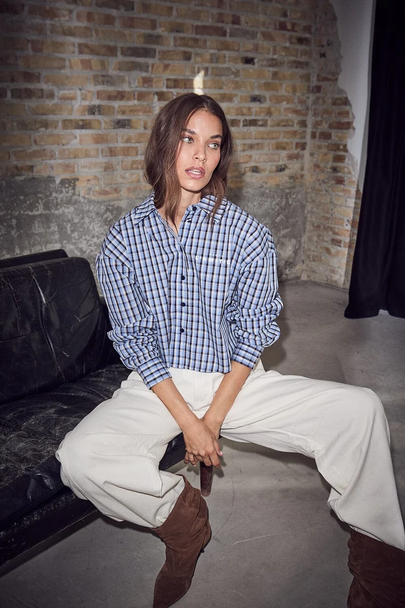 Haute L'Amitié - Isolde Check Shirt HL10828 - Blue Check