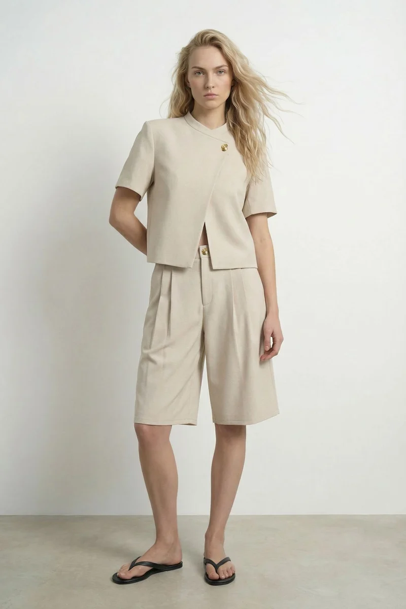Hypedrop - Hdserena Bermuda Shorts 32001024 - 5220957 - Birch