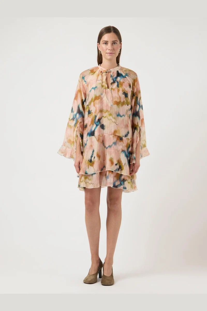 YAS - Yassoara Ls Dress - 4977625 Shadow Gray Sora Print