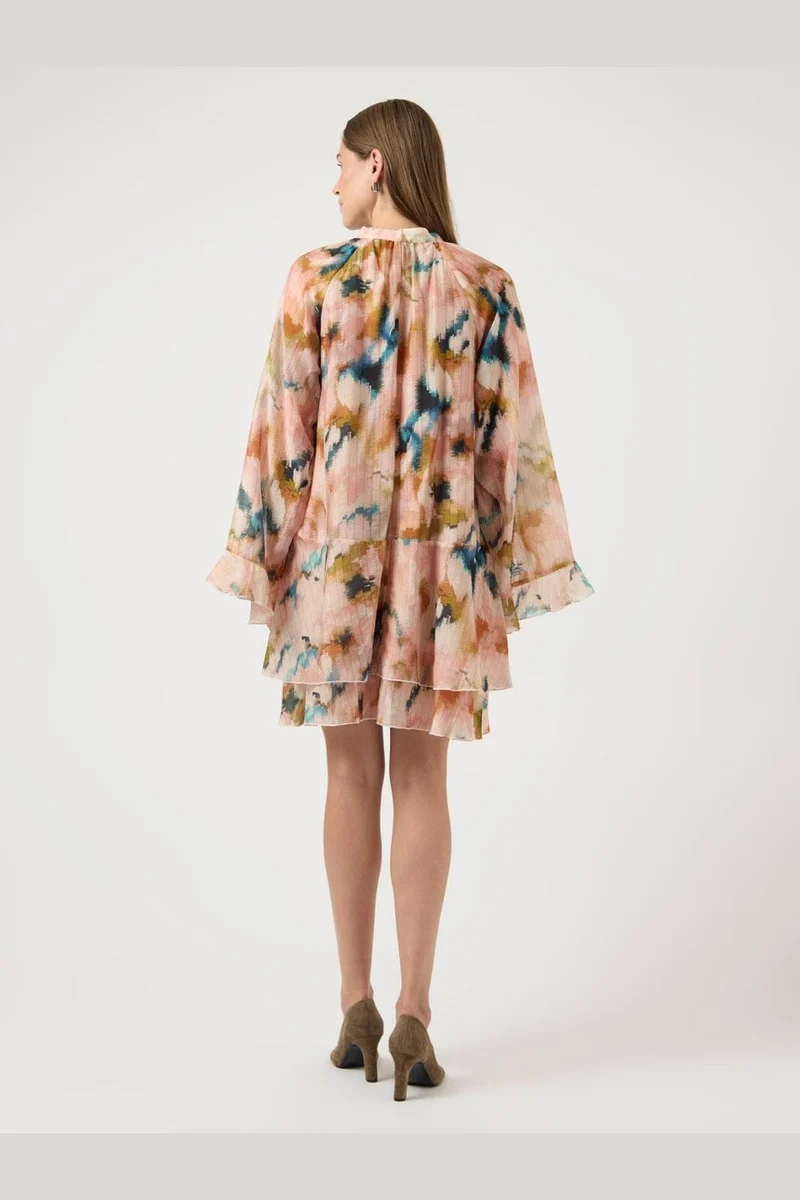 YAS - Yassoara Ls Dress - 4977625 Shadow Gray Sora Print
