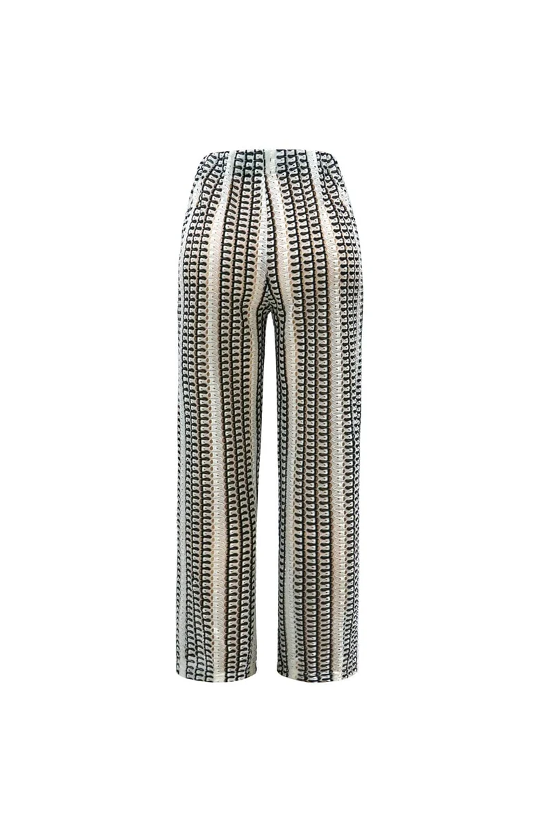 Liberte - Croc Pants 22382 - Black Creme Stripe