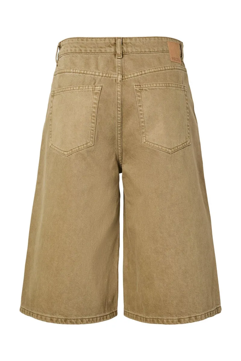 Pieces - Pckate Jorts - 5011165 Cedar Heavy Wash