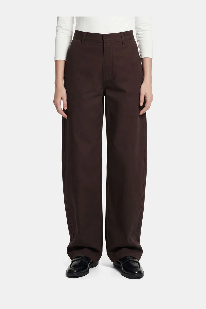 Pieces - Pcrikke Barrel Pants - 5135435 Hot Fudge